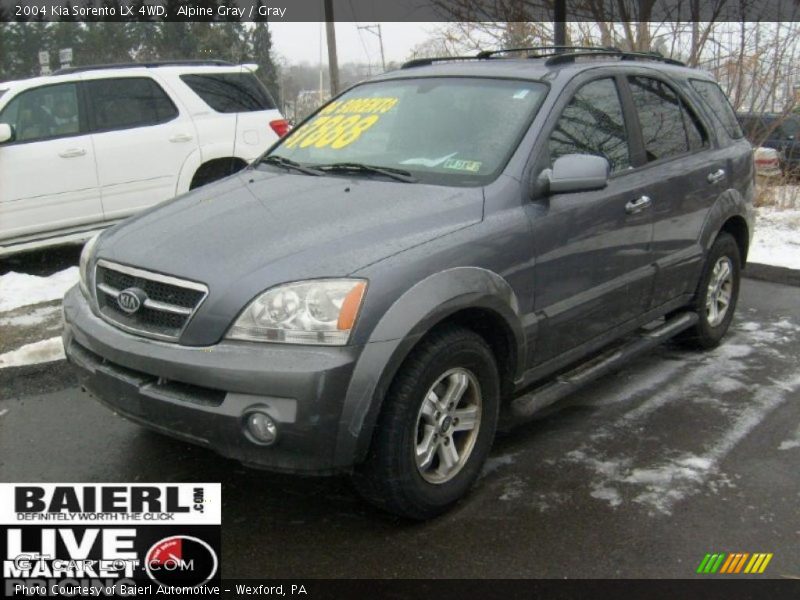 Alpine Gray / Gray 2004 Kia Sorento LX 4WD