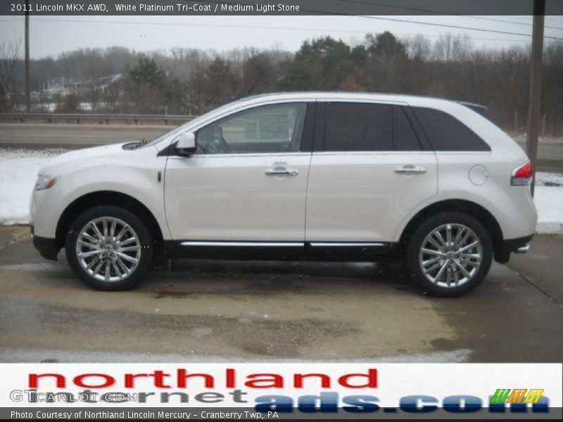 White Platinum Tri-Coat / Medium Light Stone 2011 Lincoln MKX AWD