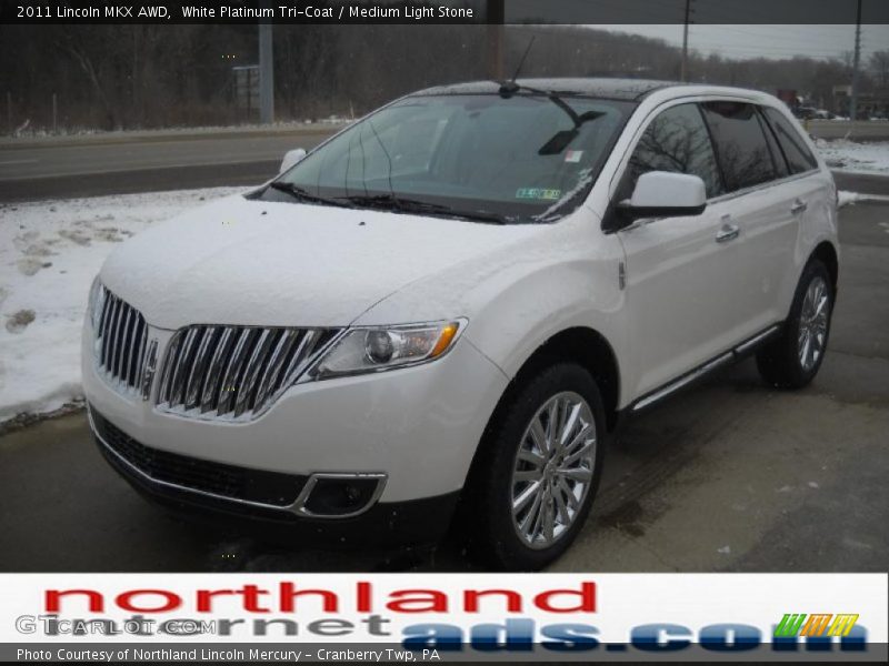 White Platinum Tri-Coat / Medium Light Stone 2011 Lincoln MKX AWD