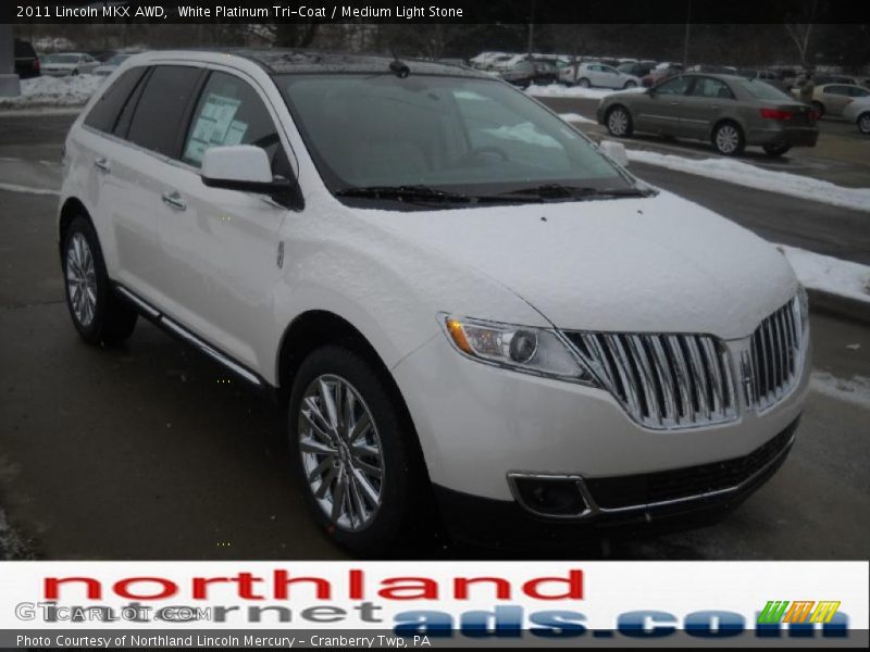 White Platinum Tri-Coat / Medium Light Stone 2011 Lincoln MKX AWD