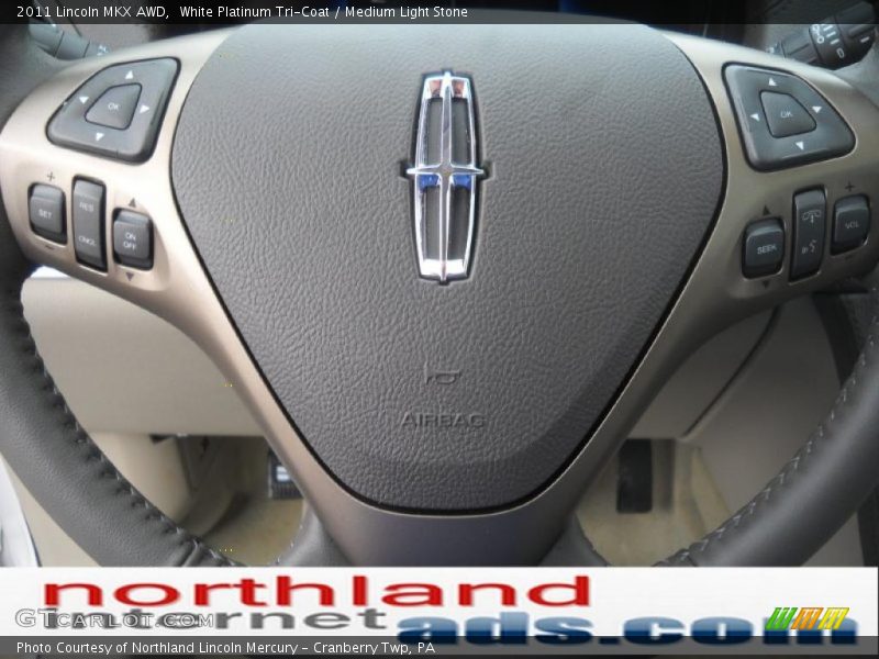 White Platinum Tri-Coat / Medium Light Stone 2011 Lincoln MKX AWD
