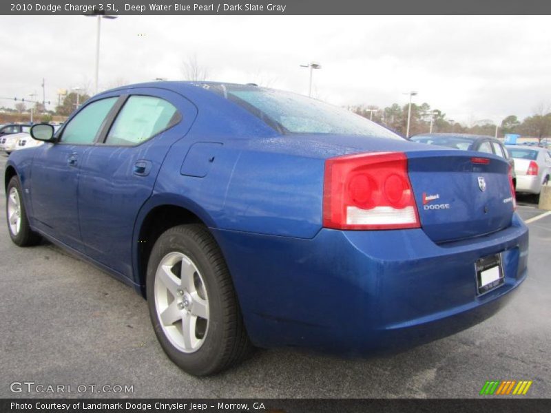 Deep Water Blue Pearl / Dark Slate Gray 2010 Dodge Charger 3.5L