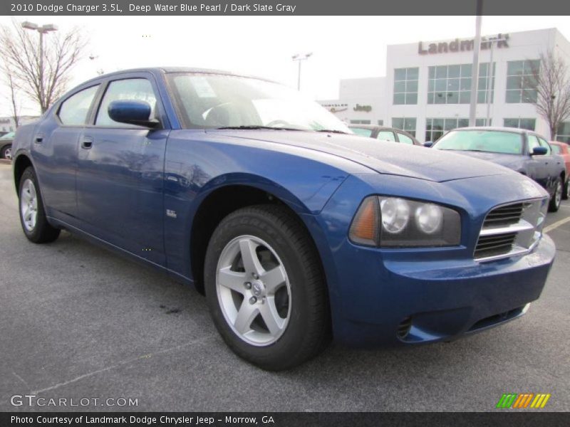 Deep Water Blue Pearl / Dark Slate Gray 2010 Dodge Charger 3.5L