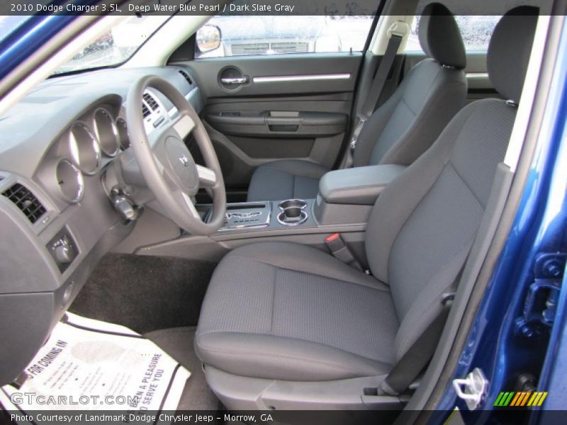 Deep Water Blue Pearl / Dark Slate Gray 2010 Dodge Charger 3.5L