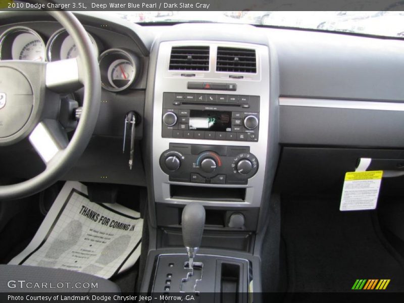 Deep Water Blue Pearl / Dark Slate Gray 2010 Dodge Charger 3.5L