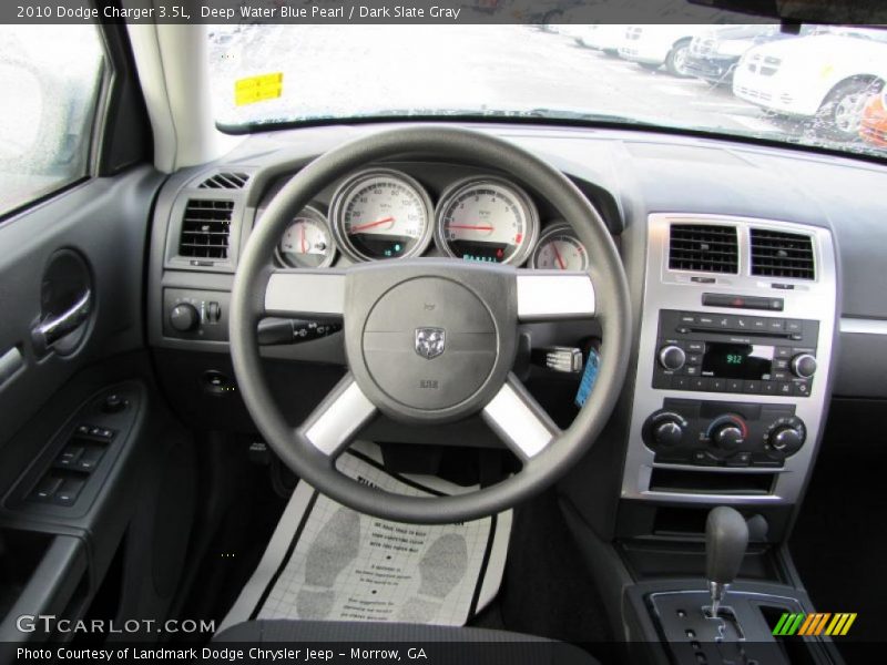 Deep Water Blue Pearl / Dark Slate Gray 2010 Dodge Charger 3.5L