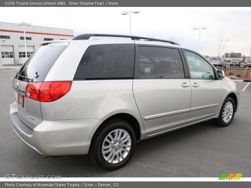 Silver Shadow Pearl / Stone 2008 Toyota Sienna Limited AWD