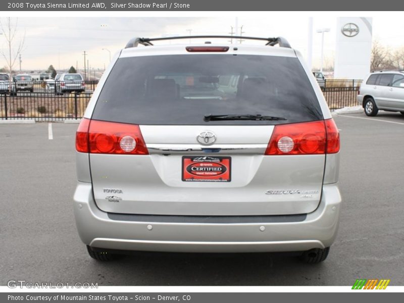 Silver Shadow Pearl / Stone 2008 Toyota Sienna Limited AWD