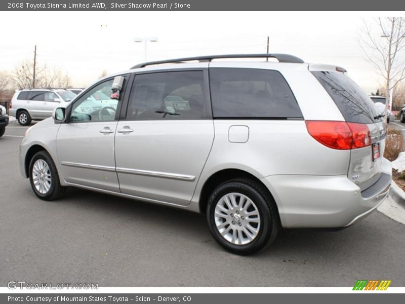 Silver Shadow Pearl / Stone 2008 Toyota Sienna Limited AWD