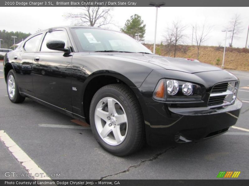 Brilliant Black Crystal Pearl / Dark Slate Gray 2010 Dodge Charger 3.5L
