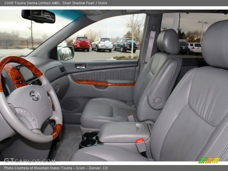 Silver Shadow Pearl / Stone 2008 Toyota Sienna Limited AWD