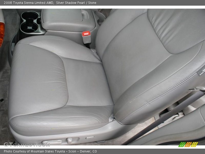 Silver Shadow Pearl / Stone 2008 Toyota Sienna Limited AWD
