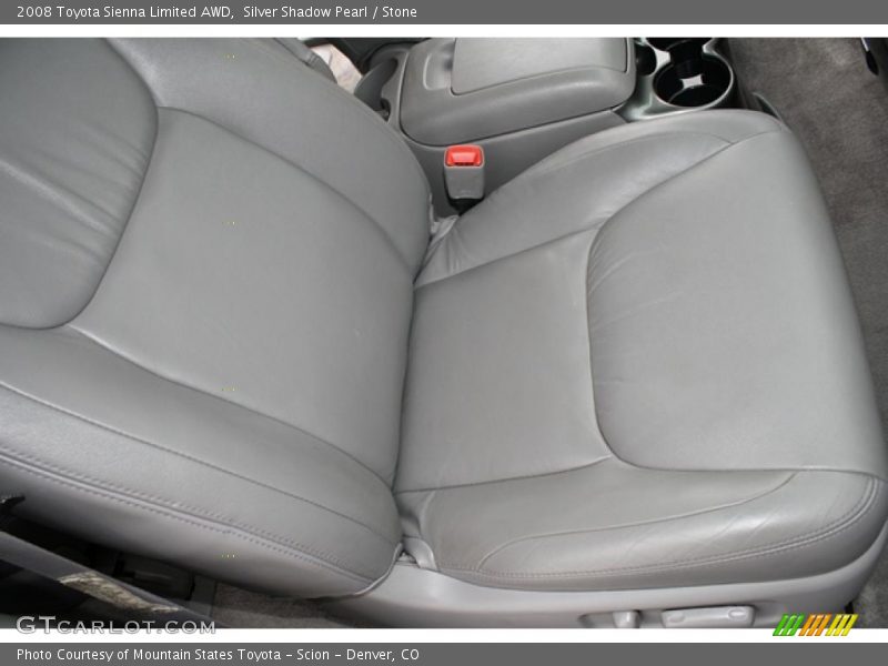 Silver Shadow Pearl / Stone 2008 Toyota Sienna Limited AWD