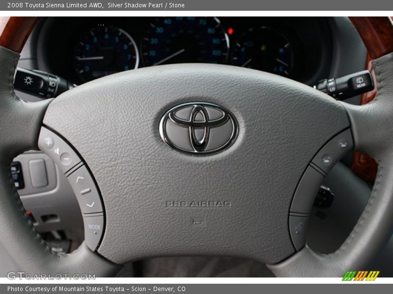 Silver Shadow Pearl / Stone 2008 Toyota Sienna Limited AWD