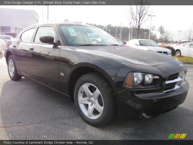 Brilliant Black Crystal Pearl / Dark Slate Gray 2010 Dodge Charger 3.5L