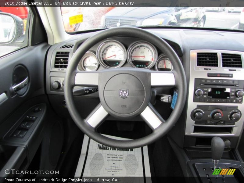 Brilliant Black Crystal Pearl / Dark Slate Gray 2010 Dodge Charger 3.5L