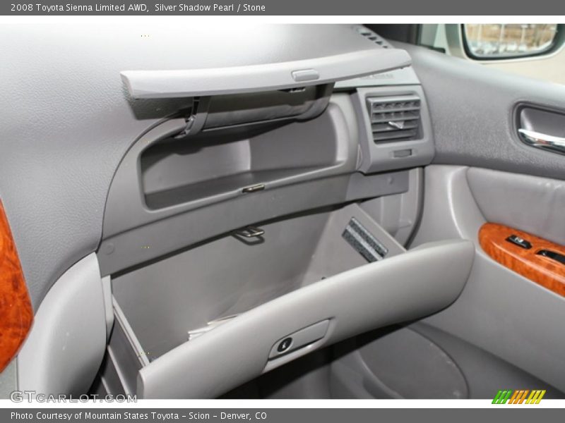 Silver Shadow Pearl / Stone 2008 Toyota Sienna Limited AWD