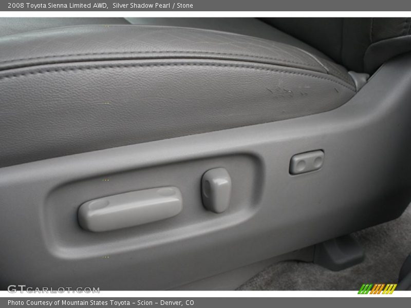 Silver Shadow Pearl / Stone 2008 Toyota Sienna Limited AWD