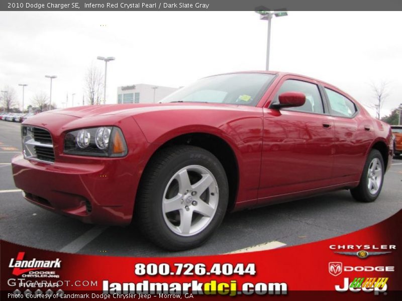 Inferno Red Crystal Pearl / Dark Slate Gray 2010 Dodge Charger SE