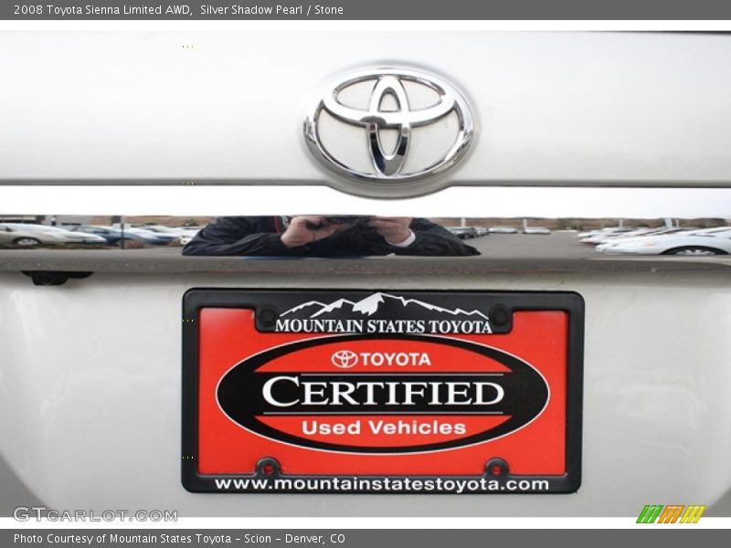 Silver Shadow Pearl / Stone 2008 Toyota Sienna Limited AWD