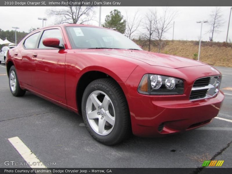 Inferno Red Crystal Pearl / Dark Slate Gray 2010 Dodge Charger SE