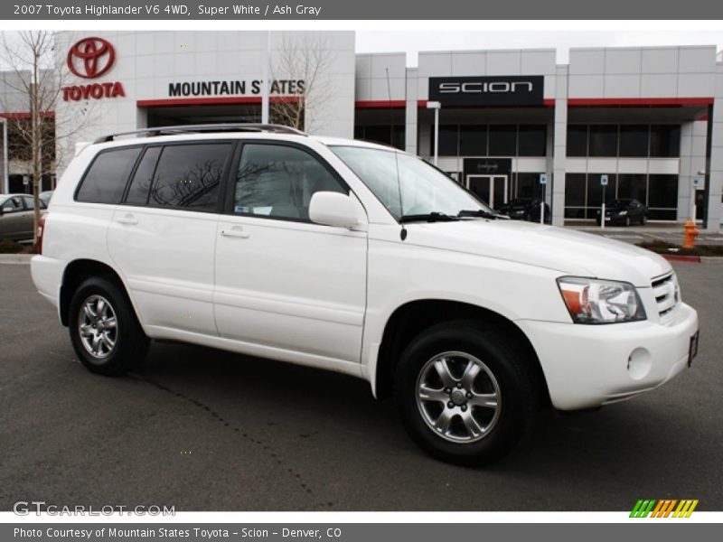 Super White / Ash Gray 2007 Toyota Highlander V6 4WD