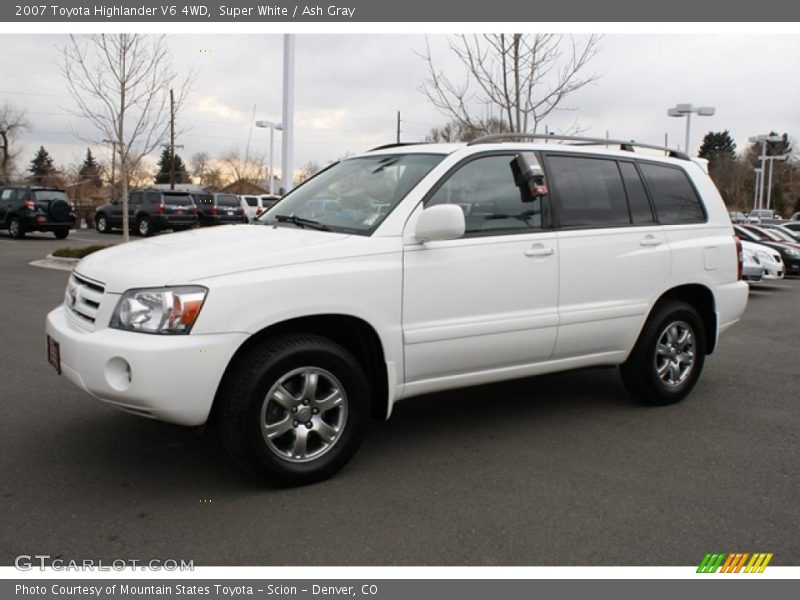 Super White / Ash Gray 2007 Toyota Highlander V6 4WD