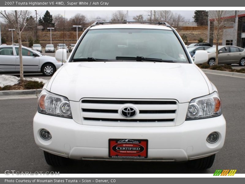 Super White / Ash Gray 2007 Toyota Highlander V6 4WD