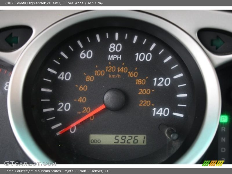 Super White / Ash Gray 2007 Toyota Highlander V6 4WD