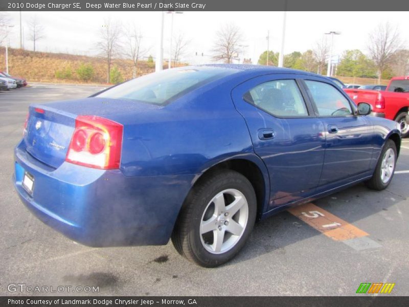 Deep Water Blue Pearl / Dark Slate Gray 2010 Dodge Charger SE