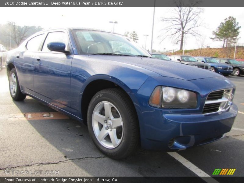 Deep Water Blue Pearl / Dark Slate Gray 2010 Dodge Charger SE