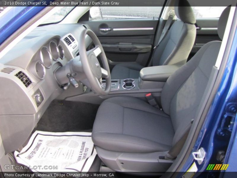 Deep Water Blue Pearl / Dark Slate Gray 2010 Dodge Charger SE