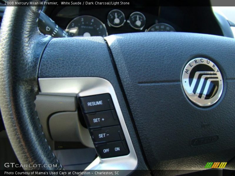 White Suede / Dark Charcoal/Light Stone 2008 Mercury Milan I4 Premier