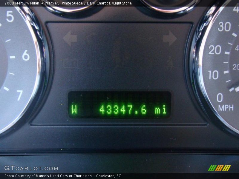 White Suede / Dark Charcoal/Light Stone 2008 Mercury Milan I4 Premier