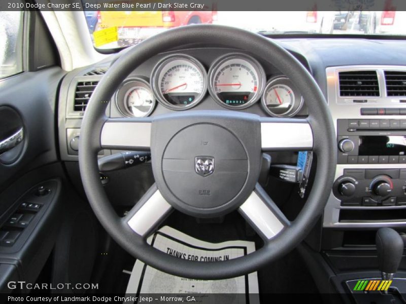 Deep Water Blue Pearl / Dark Slate Gray 2010 Dodge Charger SE