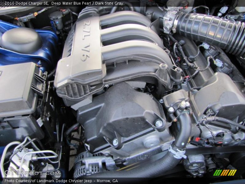 Deep Water Blue Pearl / Dark Slate Gray 2010 Dodge Charger SE