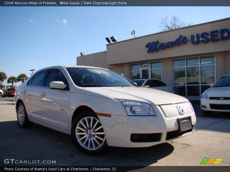 White Suede / Dark Charcoal/Light Stone 2008 Mercury Milan I4 Premier