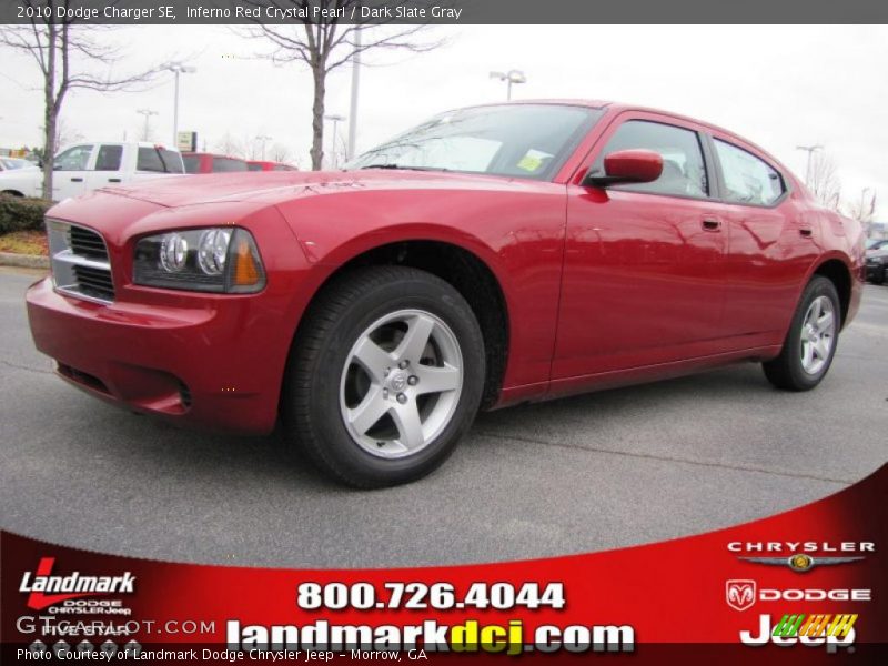 Inferno Red Crystal Pearl / Dark Slate Gray 2010 Dodge Charger SE