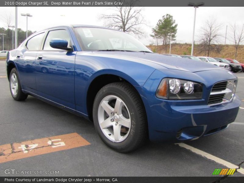 Deep Water Blue Pearl / Dark Slate Gray 2010 Dodge Charger SE