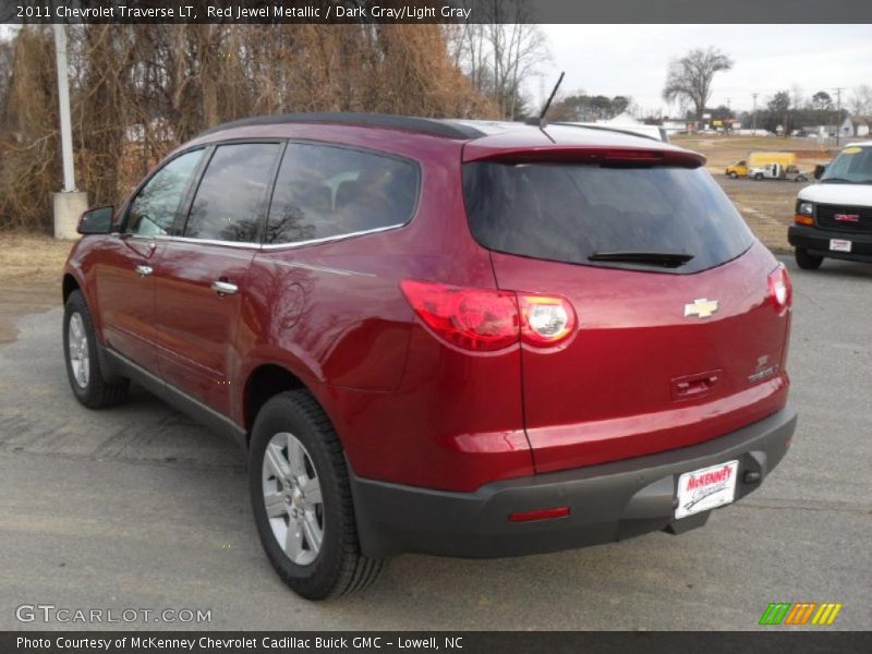 Red Jewel Metallic / Dark Gray/Light Gray 2011 Chevrolet Traverse LT