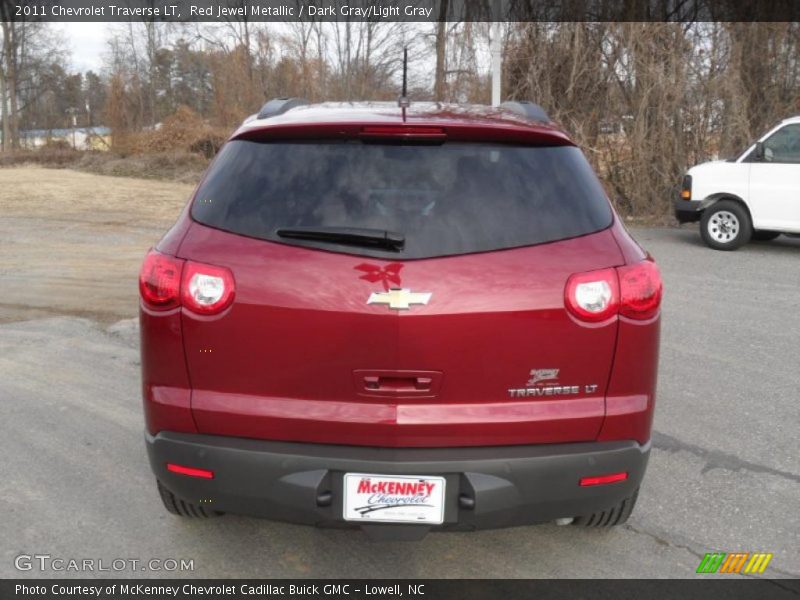 Red Jewel Metallic / Dark Gray/Light Gray 2011 Chevrolet Traverse LT