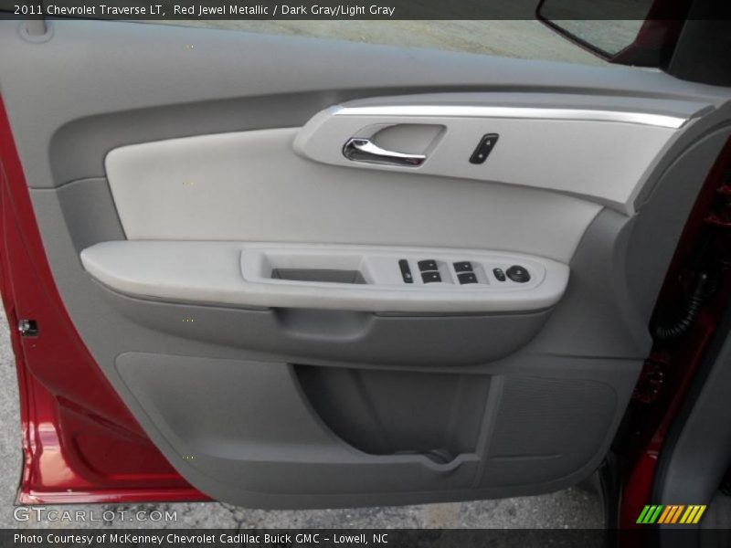 Red Jewel Metallic / Dark Gray/Light Gray 2011 Chevrolet Traverse LT
