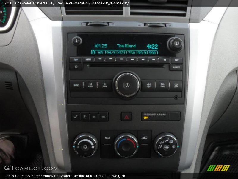 Red Jewel Metallic / Dark Gray/Light Gray 2011 Chevrolet Traverse LT