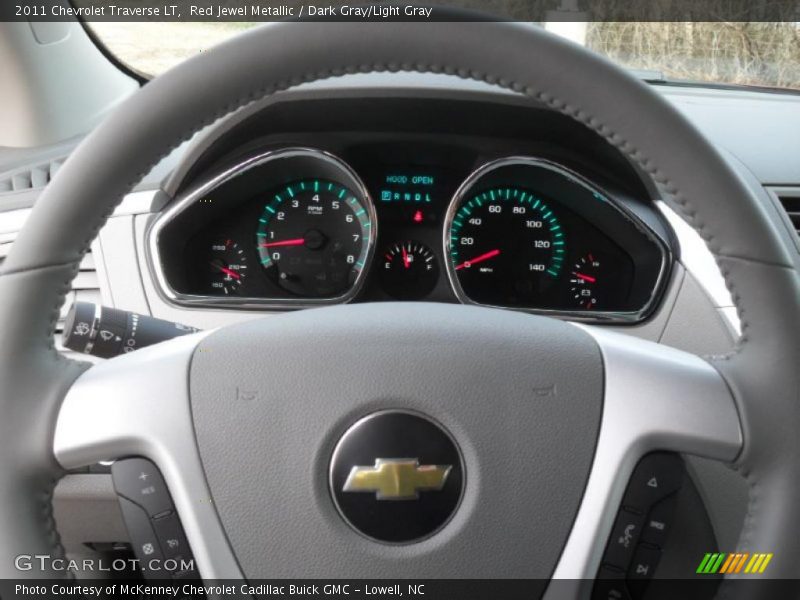 Red Jewel Metallic / Dark Gray/Light Gray 2011 Chevrolet Traverse LT