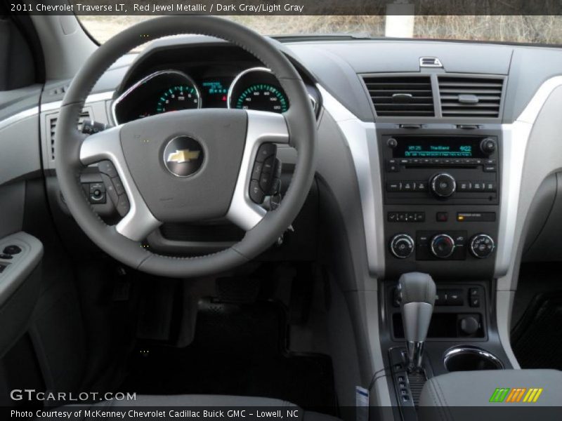 Red Jewel Metallic / Dark Gray/Light Gray 2011 Chevrolet Traverse LT