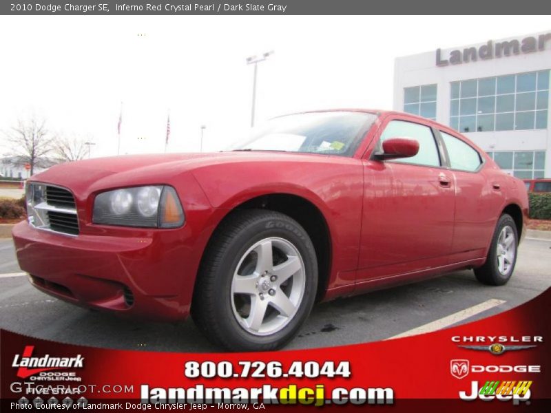 Inferno Red Crystal Pearl / Dark Slate Gray 2010 Dodge Charger SE