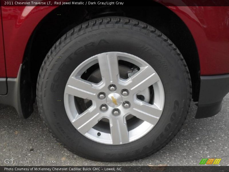 Red Jewel Metallic / Dark Gray/Light Gray 2011 Chevrolet Traverse LT