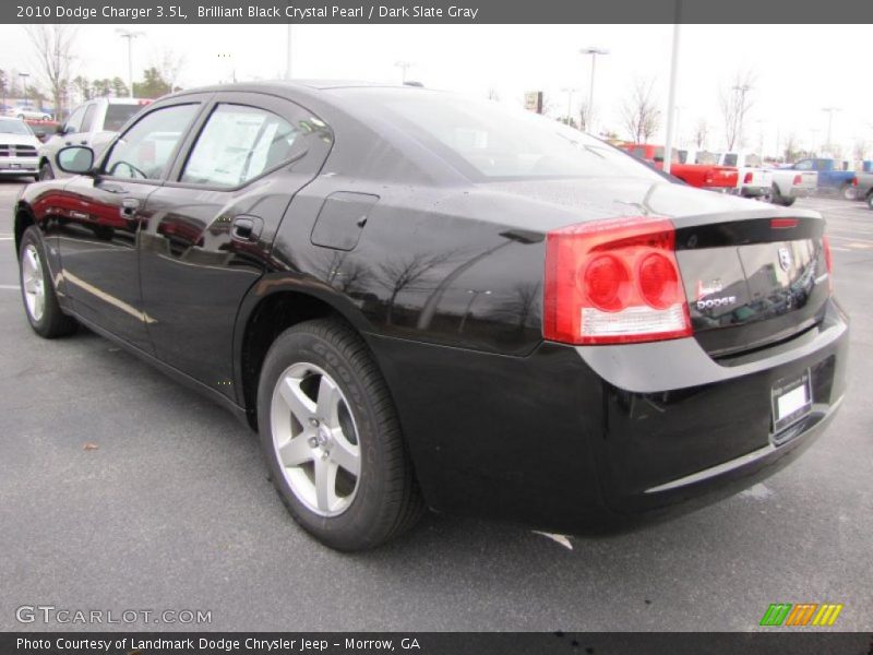 Brilliant Black Crystal Pearl / Dark Slate Gray 2010 Dodge Charger 3.5L