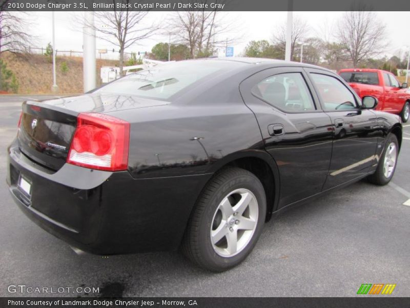 Brilliant Black Crystal Pearl / Dark Slate Gray 2010 Dodge Charger 3.5L