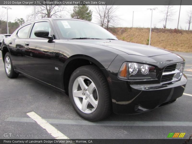 Brilliant Black Crystal Pearl / Dark Slate Gray 2010 Dodge Charger 3.5L
